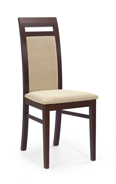 ALBERT krzesło ciemny orzech / tap: Torent Beige (1p=2szt)