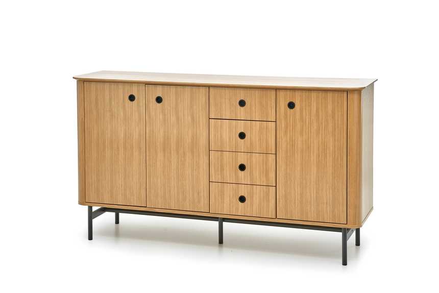 SMART komoda KM-1 dąb naturalny/czarny (3p=1szt)