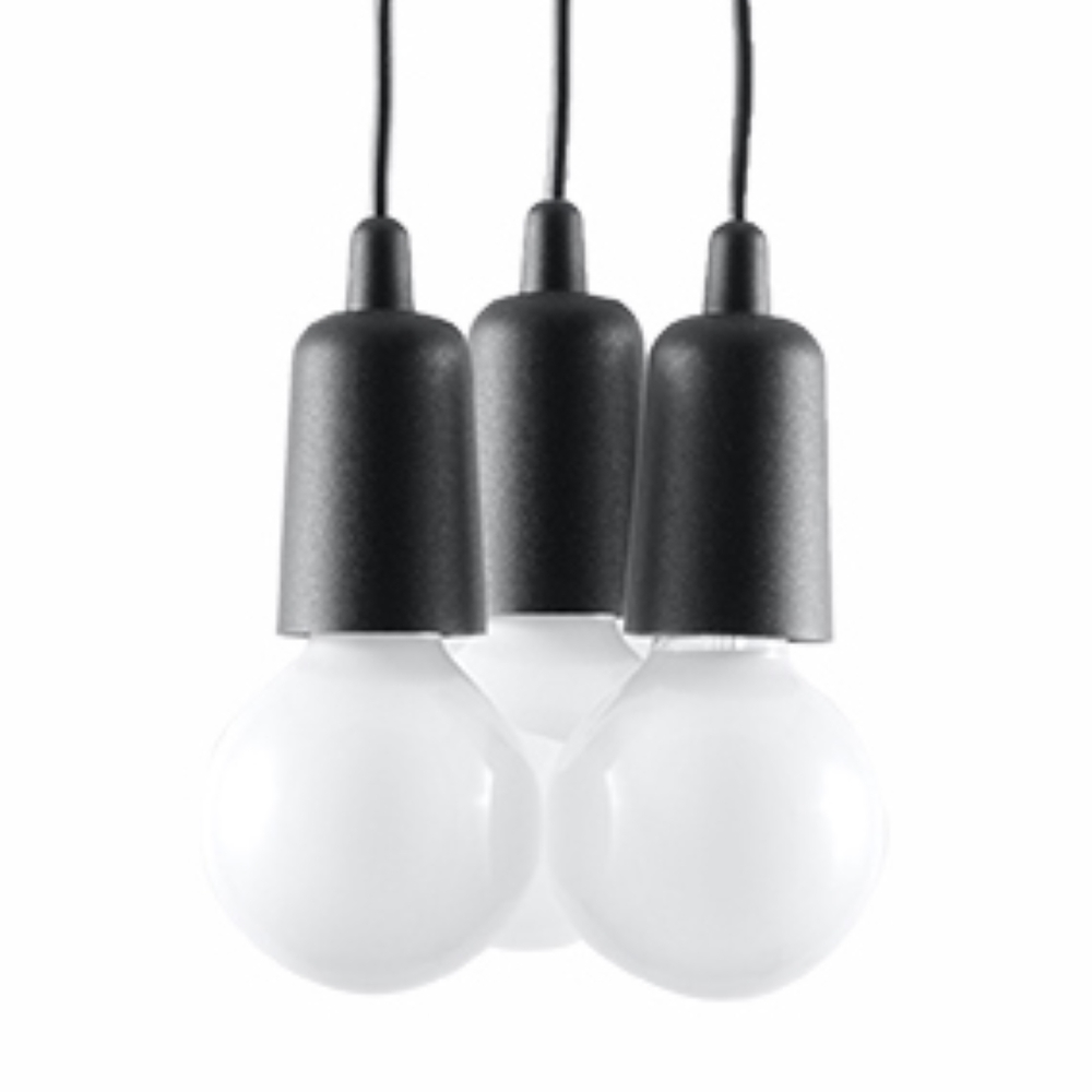 Lampa wisząca DIEGO 3 czarna