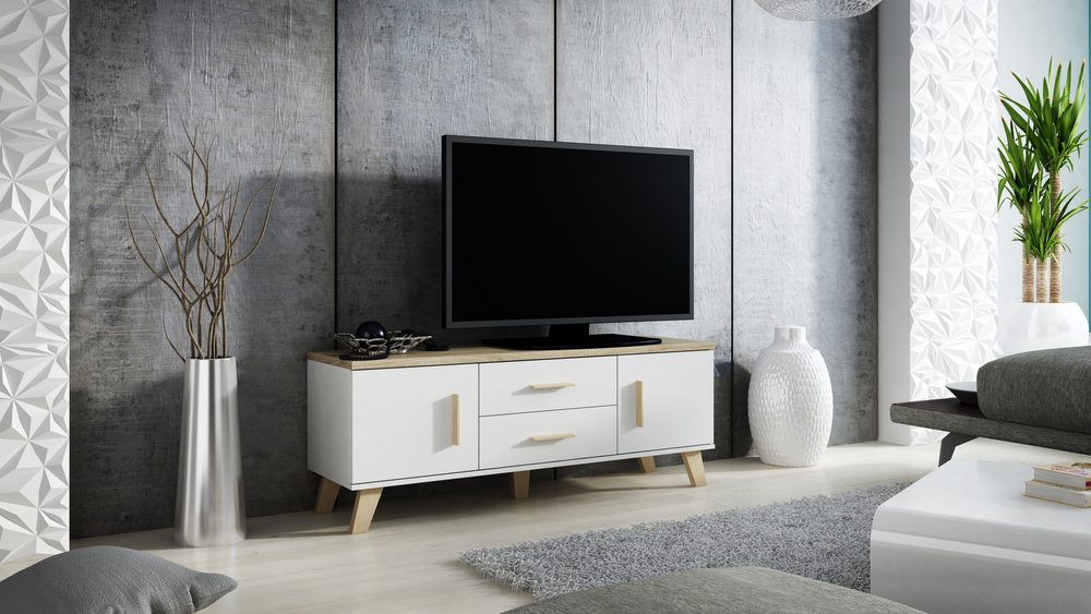 LOTTA RTV 140 (2D2S) BIAŁY/DĄB SONOMA