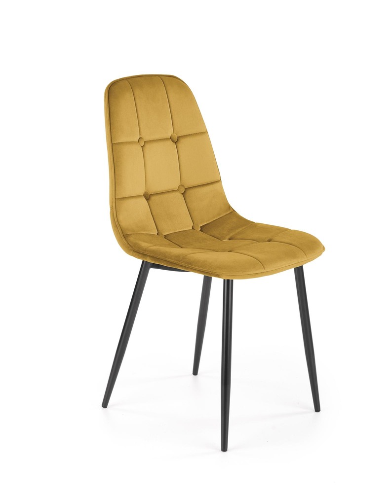 K417 krzesło musztardowy velvet (1p=4szt)