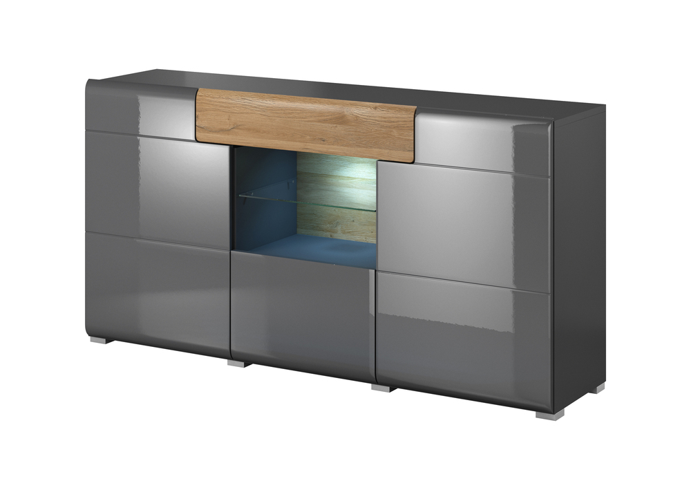 TOLEDO antracyt komoda 3D 1S