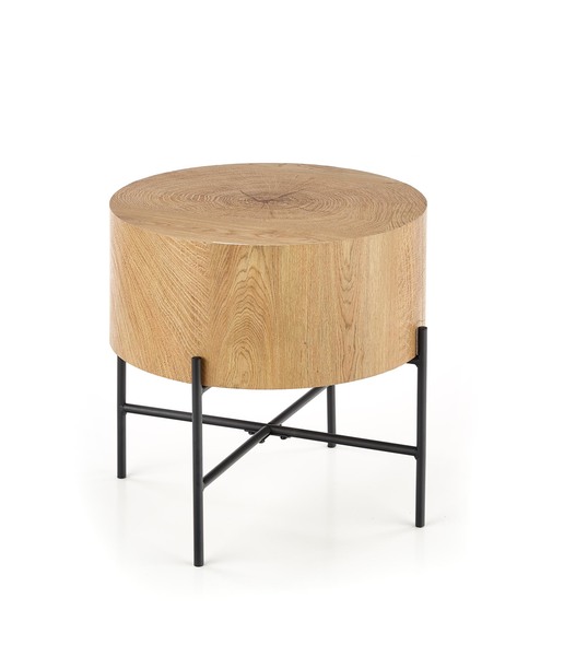 BROOKLYN-S ława dąb naturalny/czarny (1p=1szt)