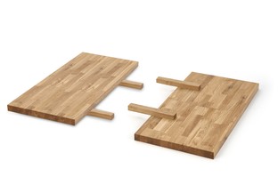 APEX & RADUS - przedłużka blatu 85x40 cm; drewno lite - dębowe kolor: dąb naturalny  (1p=1kpl)