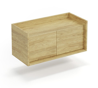 MOBIUS SZAFKA NISKA 2D korpus: hikora naturalna, fronty - hikora naturalna (1p=1szt)