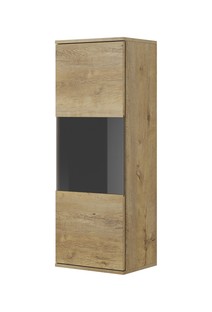 NEST W-1 witryna dąb lefkas/ czarny (1p=1szt)