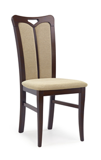 HUBERT2 krzesło ciemny orzech / tap: Torent Beige (1p=2szt)