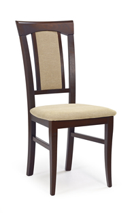 KONRAD krzesło ciemny orzech / tap: Torent Beige (1p=2szt)