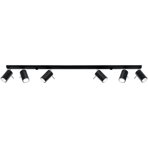 Plafon RING 6L czarny