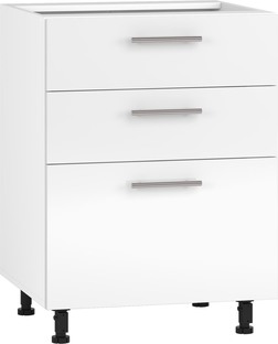 VENTO D3S-60/82 szafka dolna z szufladami, mechanizm Hettich front: biały (1p=1szt)