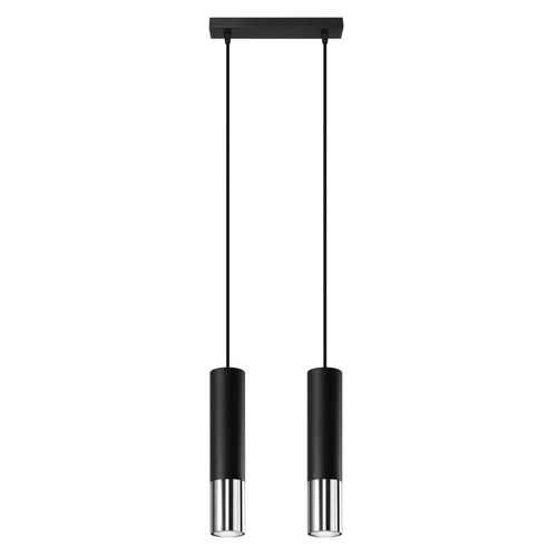 Lampa wisząca LOOPEZ 2 czarny/chrom