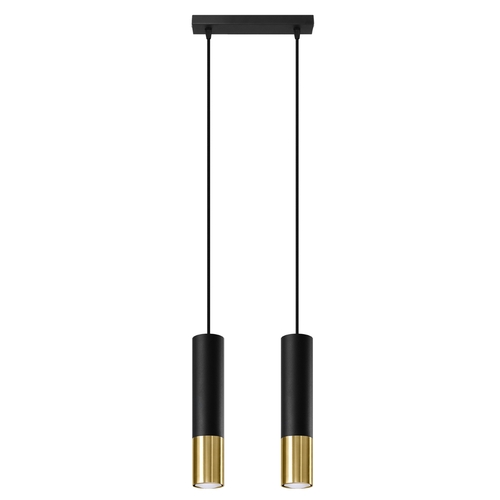 Lampa wisząca LOOPEZ 2 czarny/złoty
