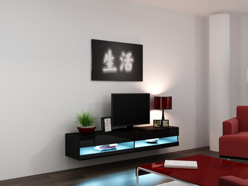 VIGO NEW RTV OTWARTA 180 CZARNY MAT/CZARNY POŁ