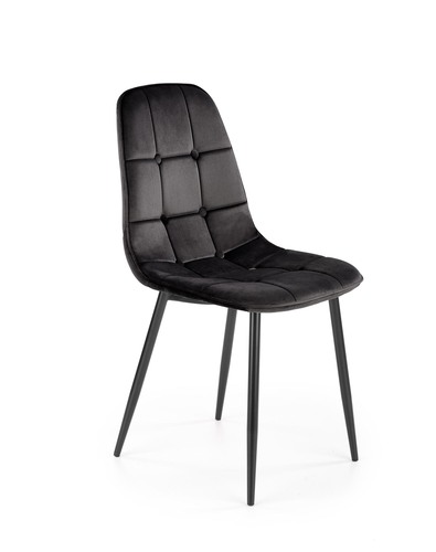 K417 krzesło czarny velvet (1p=4szt)