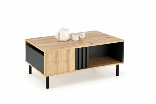 FEMINA ława dąb artisan/czarny