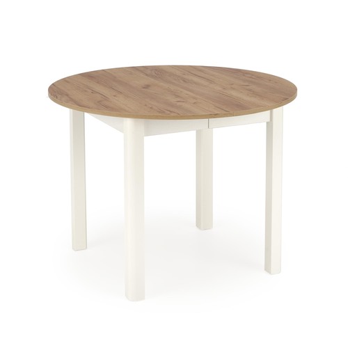 RINGO stół kolor blat dąb craft, nogi - biały (102-142x102x76 cm) (2p=1szt)