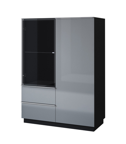 HELIO szare komoda wysoka 2D 2S