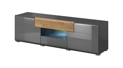 TOLEDO antracyt komoda RTV 2D 2S