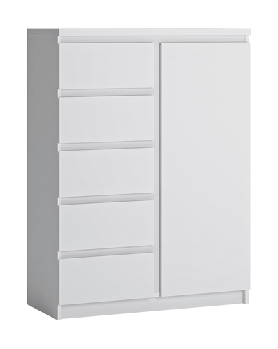 FRIBO białe komoda 1D 5S