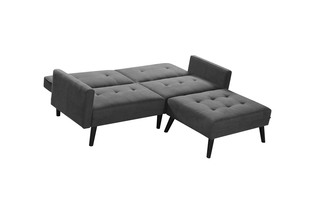 CORNER sofa rozkładana z funkcją narożnika popiel (2p=1szt)