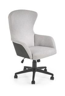 DOVER fotel gabinetowy jasny popiel / czarny